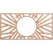 Ekena Millwork Hoover Wood Fretwork Pierced Ceiling Medallion, Cherry, 16"W x 8"H x 5 7/8"ID x 3/8"T CMWP16X08X0375HOCH - alternate 1